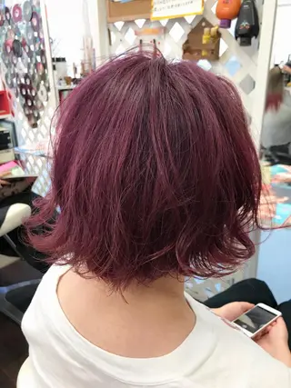 ミディアム カラー 岩谷/ブリーチ 🪽透明感カラーのヘアスタイル