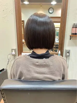 ショート ショート/ボブ/ メンズ/縮毛矯正のヘアスタイル
