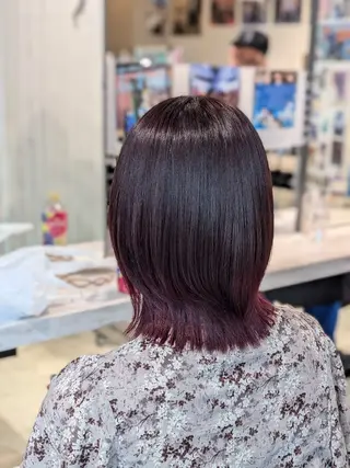 カラー ミディアム 推しカラー🦉にじさ んじカラー🌈🕒✨のヘアスタイル