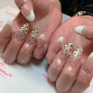 ネイル ネイルリボン 受付スタッフのネイルデザイン