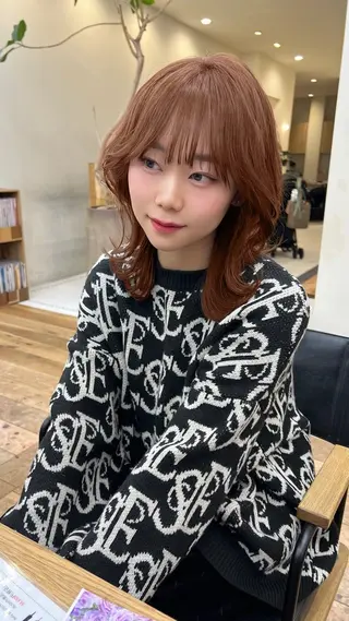 セミロング カラー 抜きっぱなしブロンド /ハイトーン/カナタのヘアスタイル