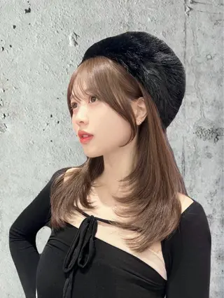 ロング 韓国/縮毛矯正/ カンタのヘアスタイル