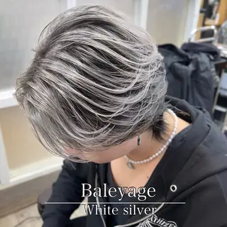 ミディアム カラー パーマ ヘアアレンジ メンズ 二ヶ月綺麗なデザイン カット/星野六三四のヘアスタイル