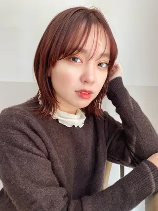 ミディアム カラー 🪭risa 暖色/レイヤー🪭のヘアスタイル