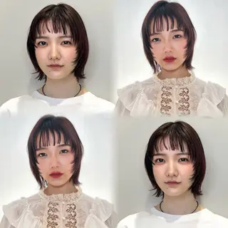 ショート カラー 透明感カラー×レイヤ ー🧊横田 冴のヘアスタイル