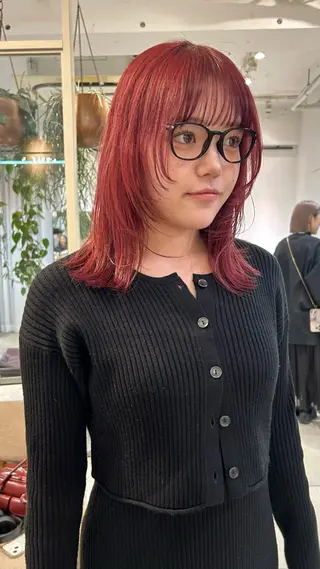 ミディアム カラー じゅわっと暖色カラー 🍊Moemiのヘアスタイル