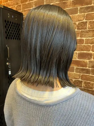 ミディアム カラー パーマ ヘアアレンジ メンズ キッズ ネイル マツエク・マツパ アイブロウ 久木原 ゆりのヘアスタイル