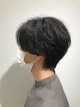 ショート パーマ メンズ ニュアンスパーマ/ レイヤー/茶屋町のヘアスタイル
