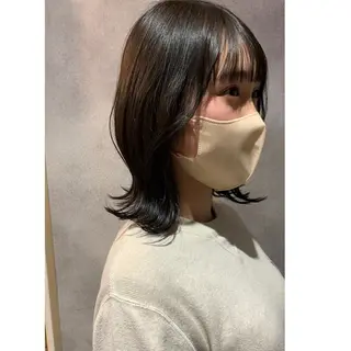 ミディアム 🤍aimi🤍 ウルフ/韓国ヘアのヘアスタイル