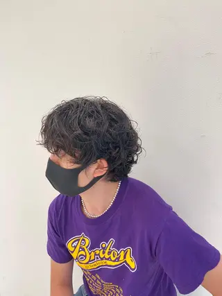 ショート パーマ 中村 日向大のヘアスタイル