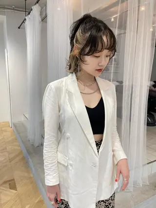 ミディアム 舟越 小百合のヘアスタイル