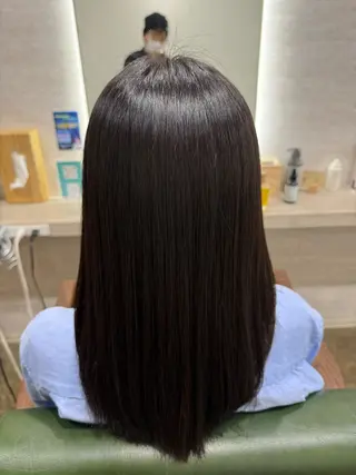 セミロング カラー 縮毛矯正/ /関内/あべももこのヘアスタイル