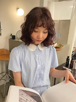 ショート カラー ヘアアレンジ ブリーチモデル/ カットモデル/Riaのヘアスタイル