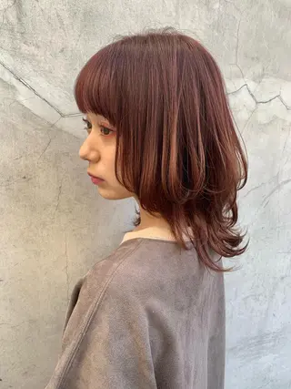 ミディアム カラー 髪質改善☆ 縮毛矯正miyuのヘアスタイル