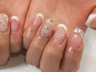 ネイル はばすみれ🎀ﾈｲﾙ 光ﾌｪｲｼｬﾙ ﾍｱのネイルデザイン