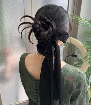 ロング カラー ヘアアレンジ ✨カチモリ✨レイヤー 韓国ヘア🇰🇷ゆいのヘアスタイル