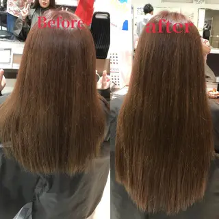 ロング ブリーチカラー☆ 再生トリートメントのヘアスタイル