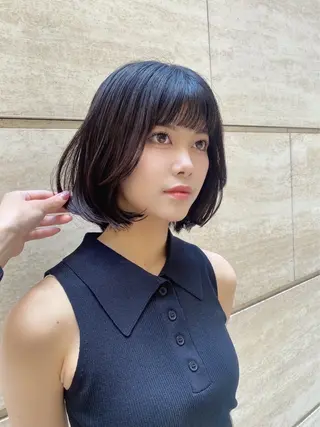 ミディアム 銀座/韓国レイヤー/ 艶カラー🍓原田侑依のヘアスタイル