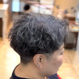 ショート カラー パーマ 💥桜木町メンズ専門 💥ルキのヘアスタイル