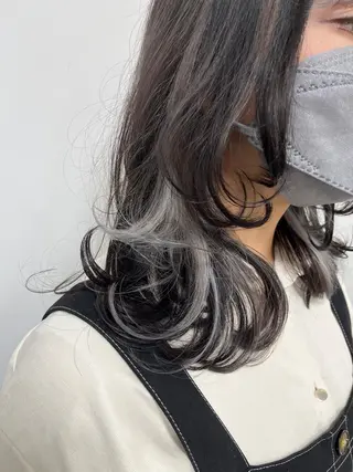 ミディアム hoNua. 栄/透明感カラーのヘアスタイル