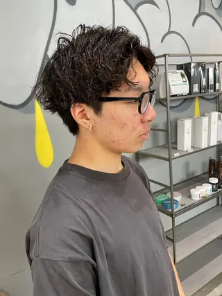 ショート パーマ メンズ メンズ専門サロン wokeのヘアスタイル