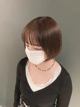 ショート カラー スキバサミを使わない カット🌼唯🌼のヘアスタイル