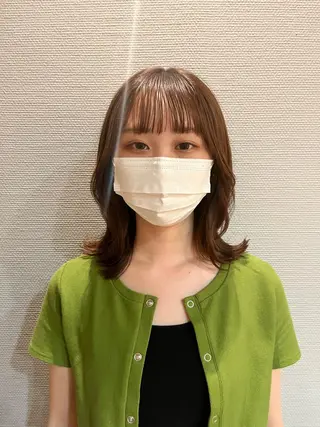 ミディアム かわい りほのヘアスタイル