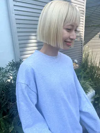 ショート 透明感カラー🌿ボブ ✨飛田　ケイのヘアスタイル