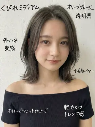 ミディアム 口コミ150件超え 💬☘️笹岡航太のヘアスタイル