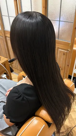 ロング カラー 似合わせ 顔周りYUUGAのヘアスタイル