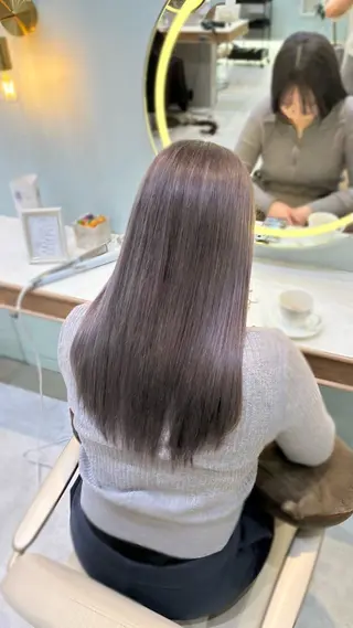 ロング ハイトーン/韓国ヘア senaのヘアスタイル