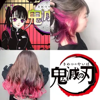 セミロング カラー パーマ ヘアアレンジ メンズ キッズ ネイル マツエク・マツパ 新宿駅近♡友達とOK 🦋W -ワット -のヘアスタイル