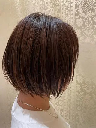 ショート 高槻裕二 ショートボブ縮毛矯正のヘアスタイル