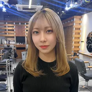 ロング カラー パーマ akira｜ 透明感ベージュ｜梅田のヘアスタイル