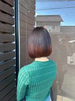 ミディアム 縮毛矯正/柔らかツヤ 質感◎蟹江/吉川清保のヘアスタイル