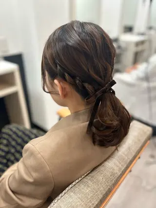 セミロング 艶髪カラー┊︎ レイヤーボブ🍀きりのヘアスタイル