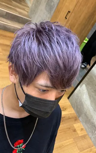 ショート カラー メンズ 天野 開のヘアスタイル