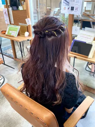 ヘアアレンジ 酸性ストレート/ブリ ーチなしWカラー河本のヘアスタイル