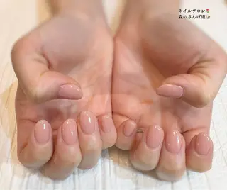 ネイル ショートネイル 森のさんぽ道のネイルデザイン
