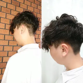 ショート パーマ メンズ au栄矢場町 水素髪質改善Tのヘアスタイル