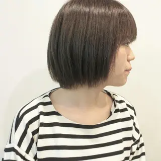 カラー クニモトハルナ ボブ/柔らかカラーのヘアスタイル