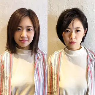 ショート 髪質改善縮毛矯正 専門店のヘアスタイル