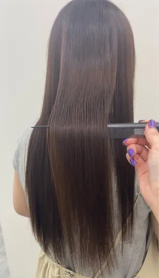 ロング 松林 加菜のヘアスタイル