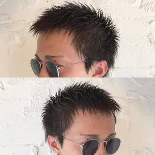 ショート メンズ 嶋佐 昌大 シマサマオのヘアスタイル