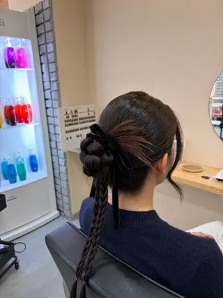 ロング カラー ヘアアレンジ 🎀似合わせカット 🎀透明感カラー💞のヘアスタイル