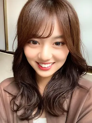 セミロング 韓国ヘア🇰🇷髪質 改善たけるのヘアスタイル