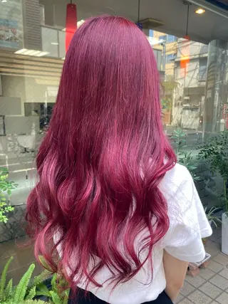 ロング カラー ヘアアレンジ 縮毛矯正/ /関内/あべももこのヘアスタイル