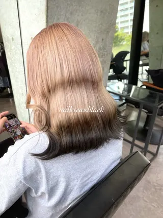 ミディアム カラー 髪質改善/堀江 ケアカラーtoshiのヘアスタイル