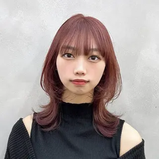 セミロング カラー 髪質改善⌇﻿透明感 カラー⌇﻿川上葵のヘアスタイル