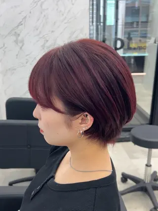 ショート カラー 韓国パーマ 美容師 和田爽良のヘアスタイル